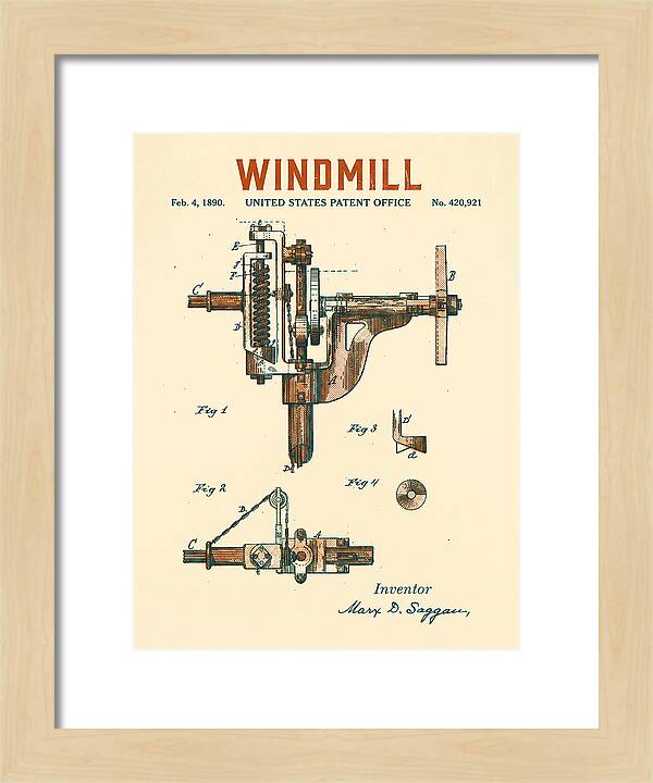 Windmill Retro Patent Us420921a