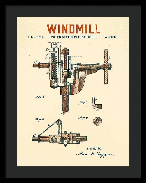 Windmill Retro Patent Us420921a