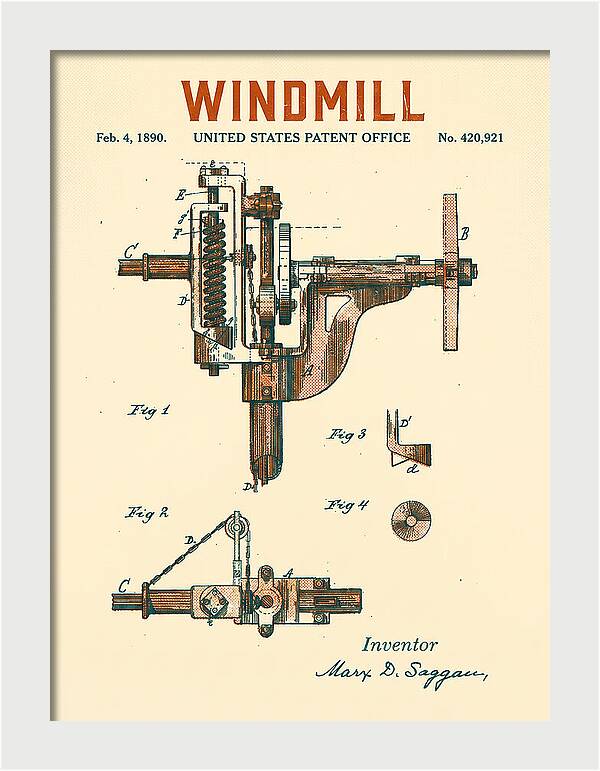 Windmill Retro Patent Us420921a