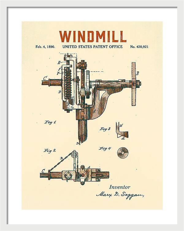 Windmill Retro Patent Us420921a