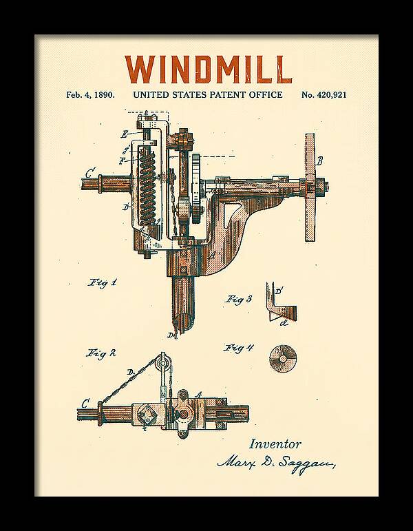 Windmill Retro Patent Us420921a