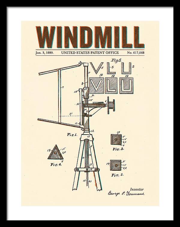 Windmill Retro Patent Us617068a