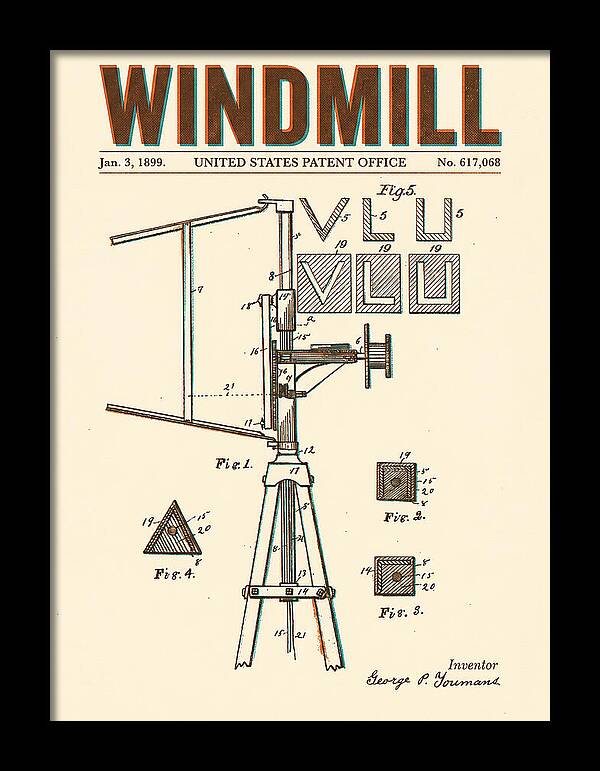 Windmill Retro Patent Us617068a