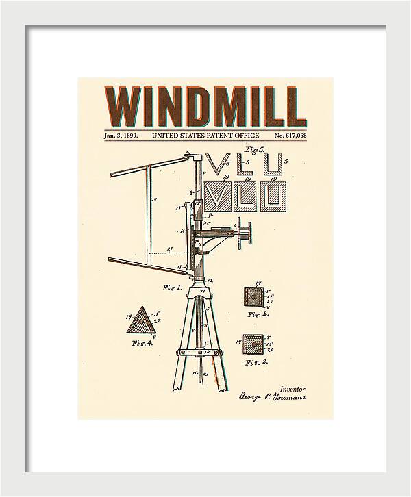 Windmill Retro Patent Us617068a