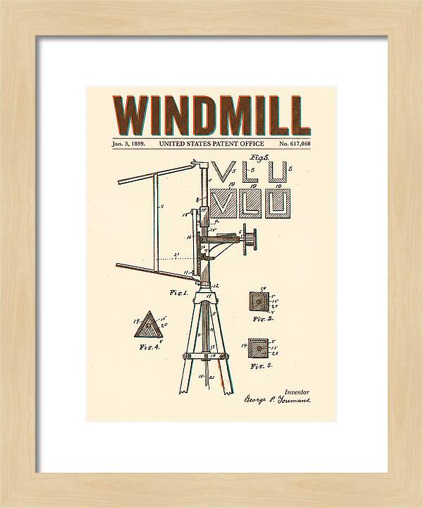 Windmill Retro Patent Us617068a