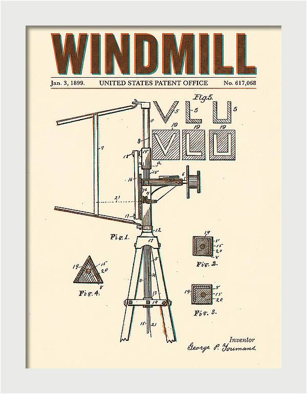 Windmill Retro Patent Us617068a
