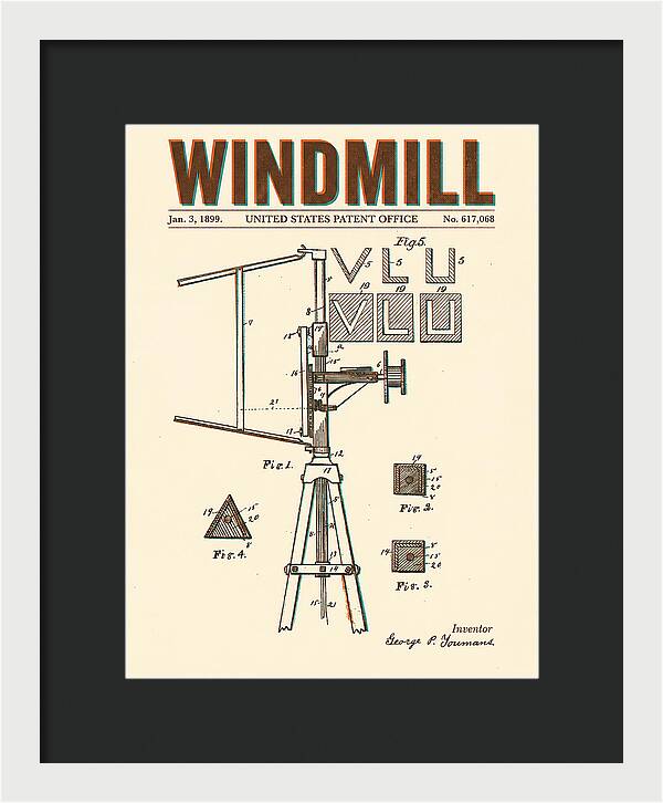 Windmill Retro Patent Us617068a