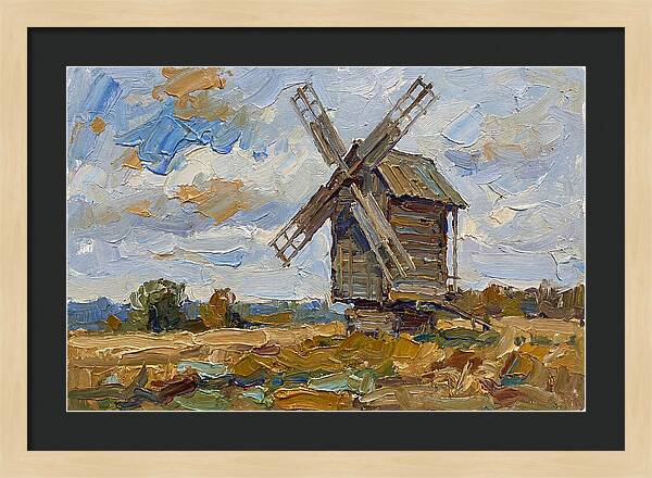 Windmill Under A Cloudy Sky