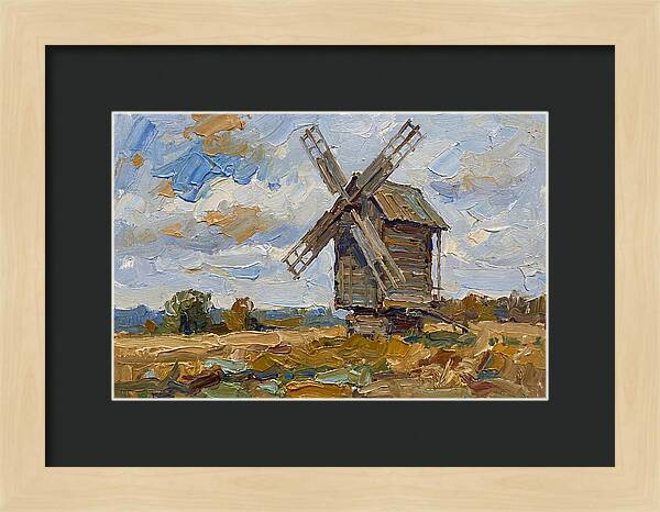 Windmill Under A Cloudy Sky