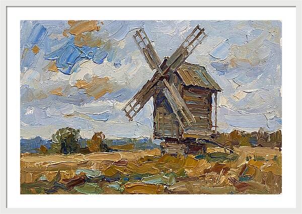 Windmill Under A Cloudy Sky