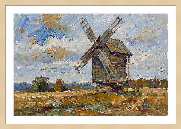Windmill Under A Cloudy Sky