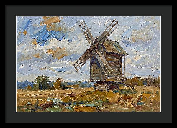 Windmill Under A Cloudy Sky