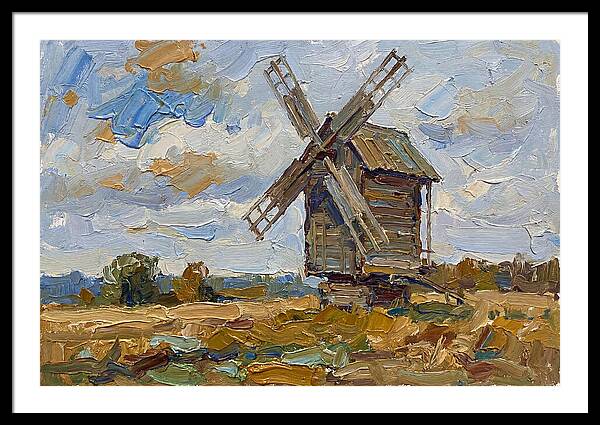 Windmill Under A Cloudy Sky