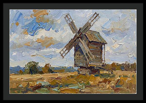 Windmill Under A Cloudy Sky