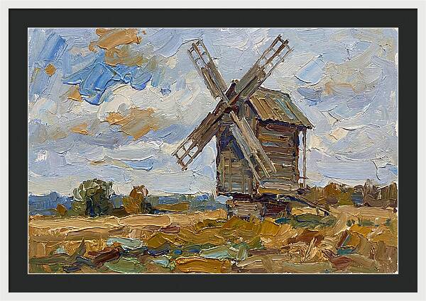 Windmill Under A Cloudy Sky