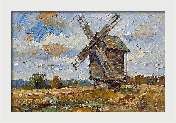 Windmill Under A Cloudy Sky