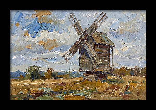 Windmill Under A Cloudy Sky