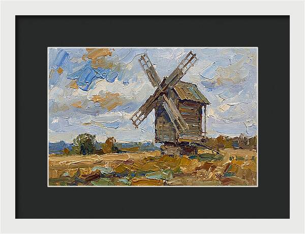 Windmill Under A Cloudy Sky