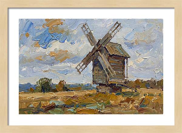 Windmill Under A Cloudy Sky