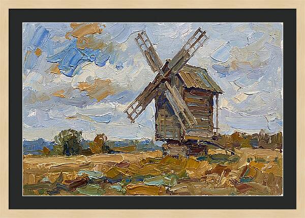 Windmill Under A Cloudy Sky