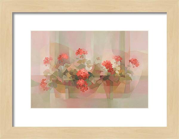 Window Box Overflowing With Red Geraniums