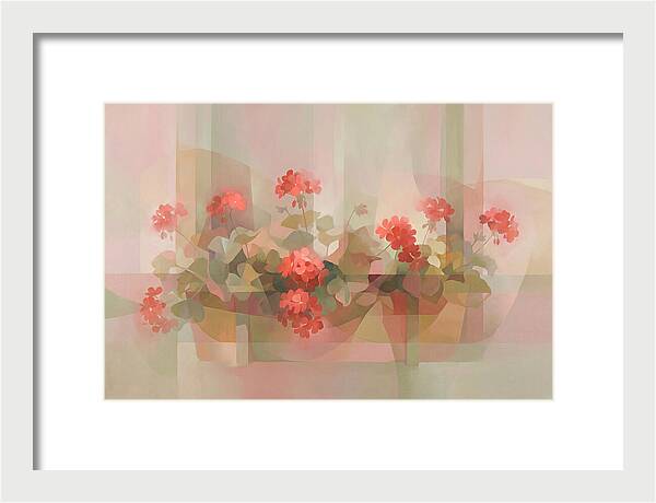 Window Box Overflowing With Red Geraniums