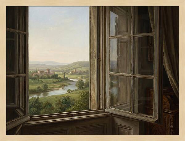 Window View Of Serene Landscape