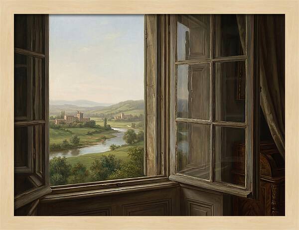 Window View Of Serene Landscape