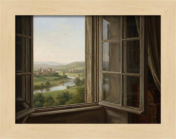 Window View Of Serene Landscape
