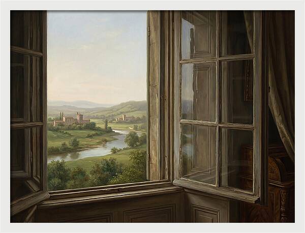 Window View Of Serene Landscape