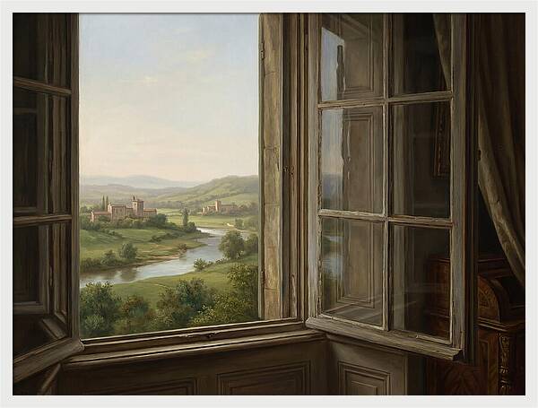Window View Of Serene Landscape