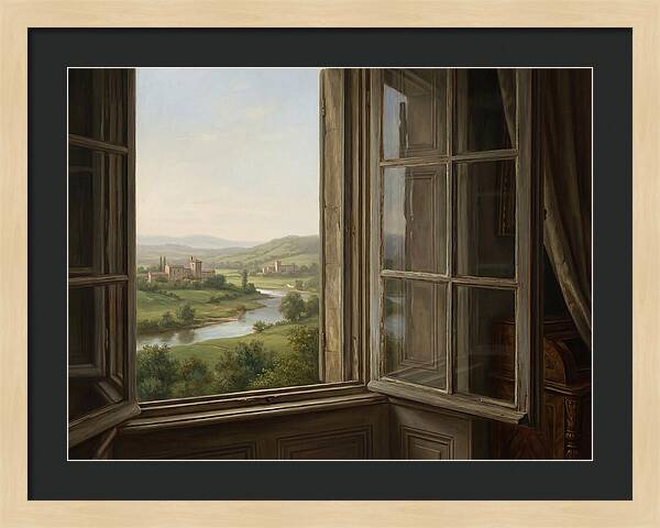 Window View Of Serene Landscape