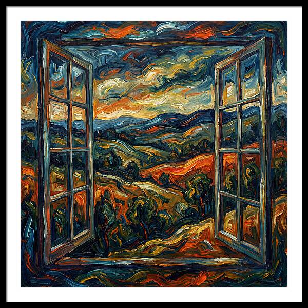 Window View Of Vibrant Landscapes