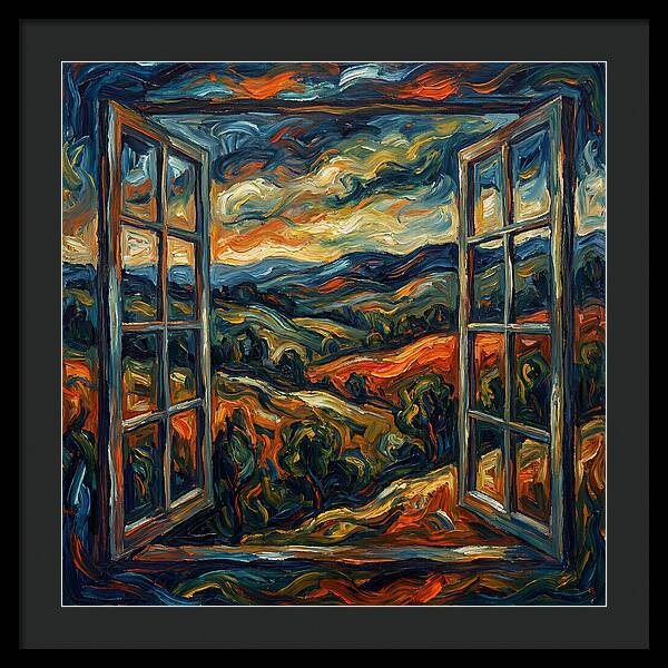 Window View Of Vibrant Landscapes
