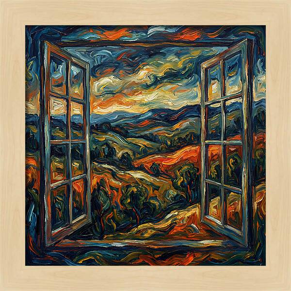 Window View Of Vibrant Landscapes