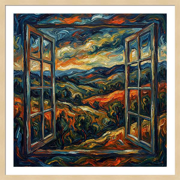 Window View Of Vibrant Landscapes
