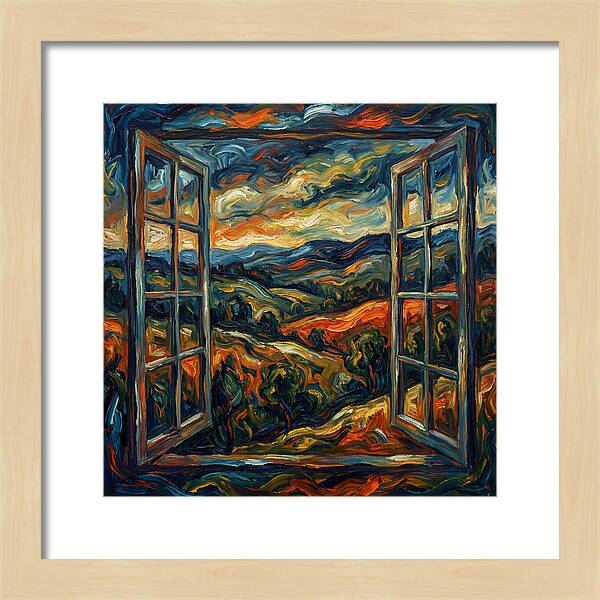 Window View Of Vibrant Landscapes