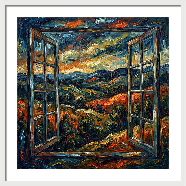 Window View Of Vibrant Landscapes