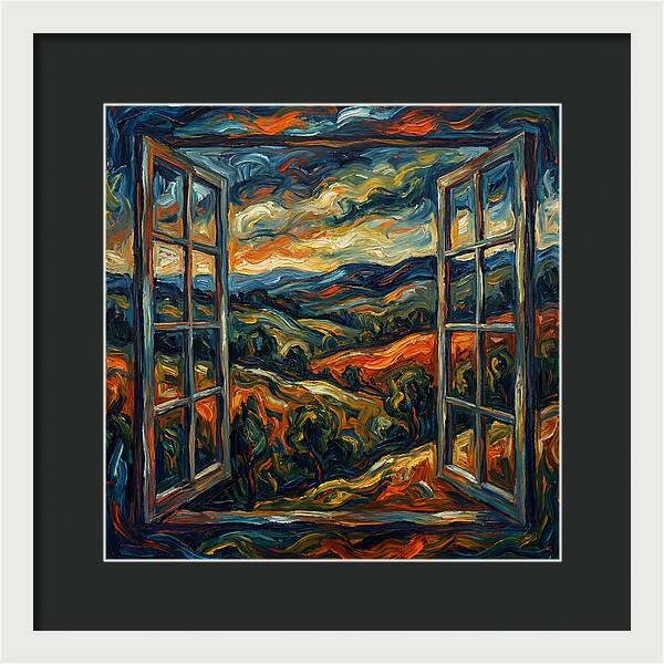 Window View Of Vibrant Landscapes