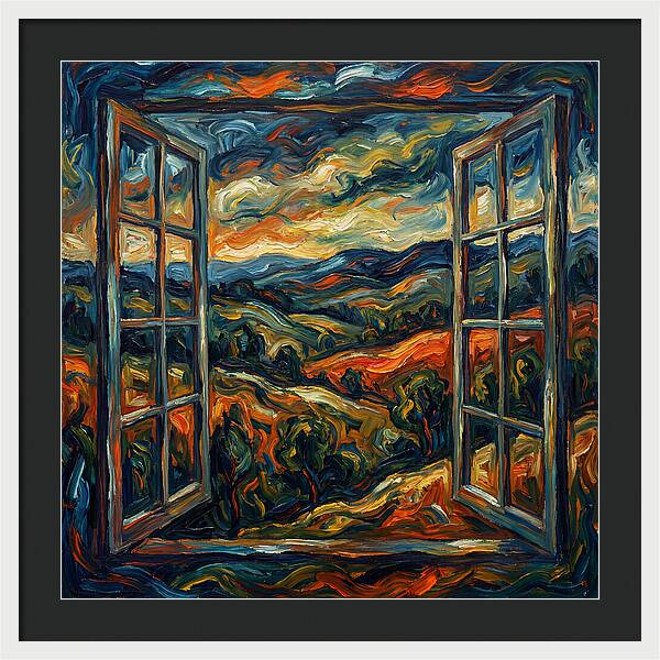 Window View Of Vibrant Landscapes