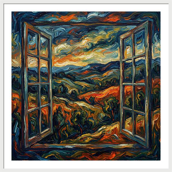 Window View Of Vibrant Landscapes