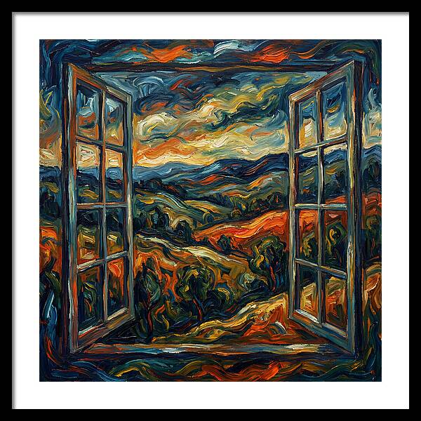 Window View Of Vibrant Landscapes