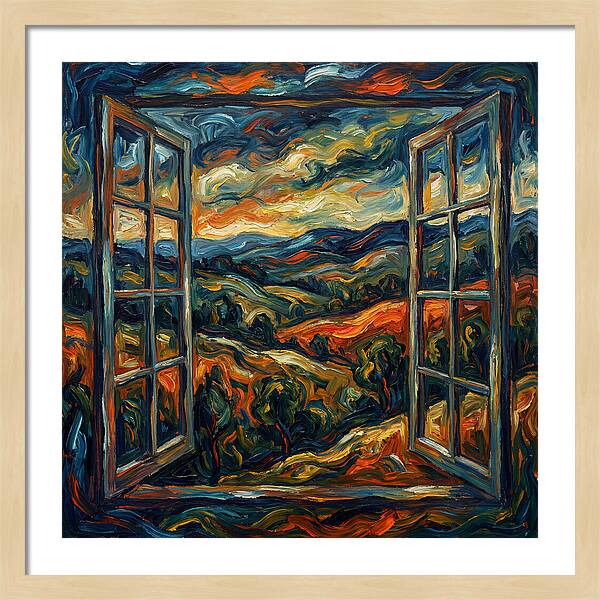Window View Of Vibrant Landscapes