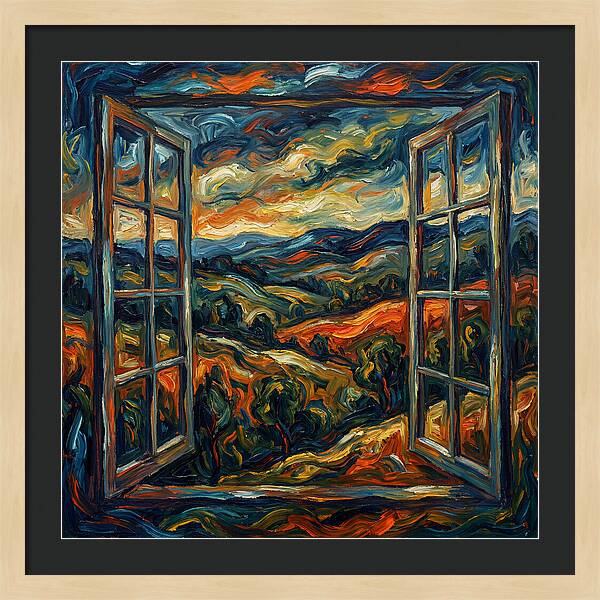 Window View Of Vibrant Landscapes