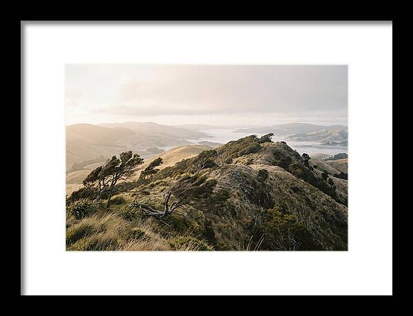 Windswept Ridge Overlooking Distant Valleys