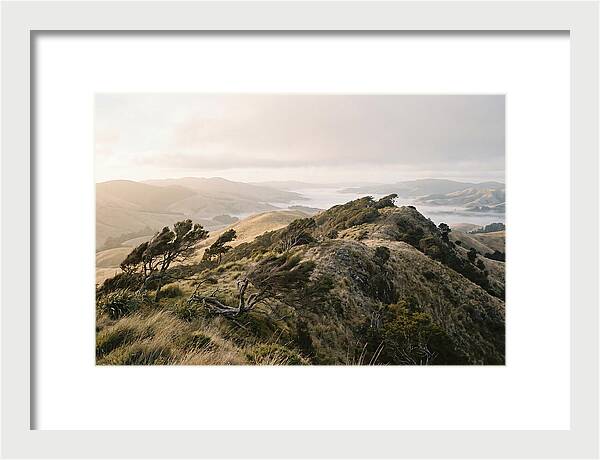 Windswept Ridge Overlooking Distant Valleys