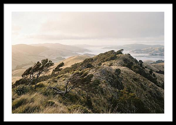 Windswept Ridge Overlooking Distant Valleys