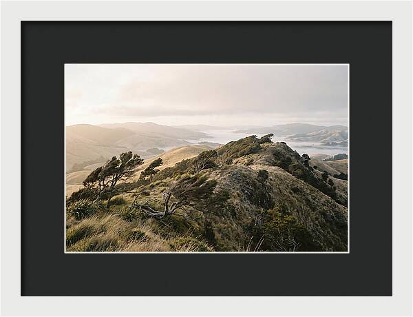 Windswept Ridge Overlooking Distant Valleys