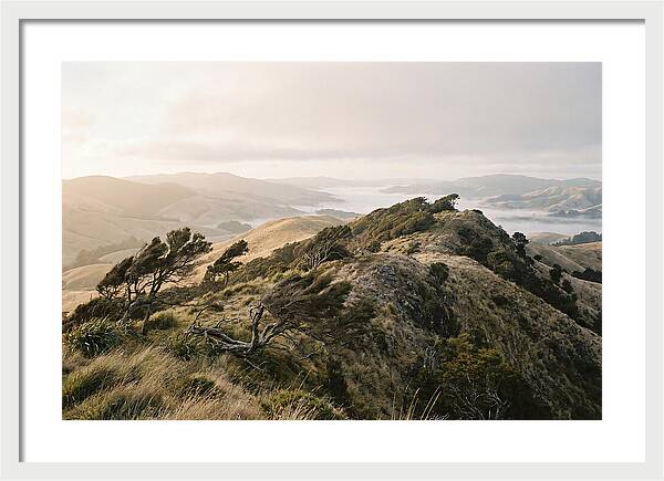 Windswept Ridge Overlooking Distant Valleys