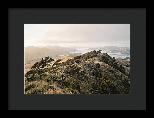 Windswept Ridge Overlooking Distant Valleys